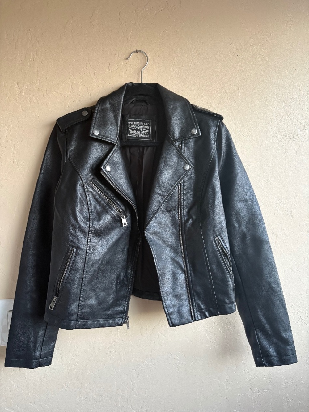 Levi Faux Leather Biker Moto Jacket